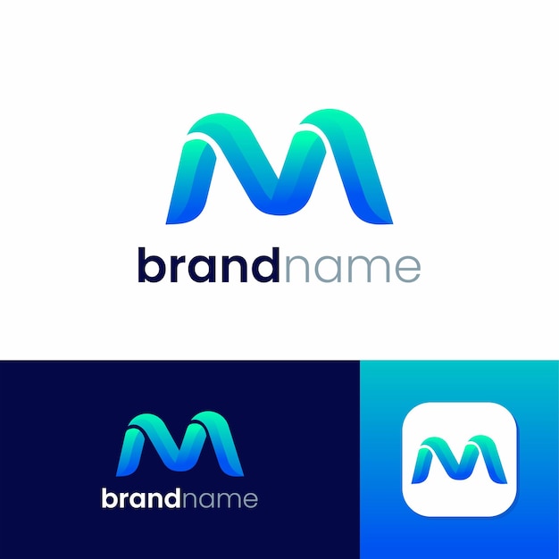 Letter M Modern Styles Logo Design