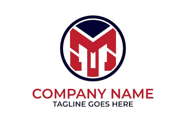Vector letter m modern tech style monogram logo design template idea