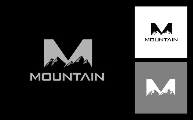 Letter M Mountain slimme logo vector