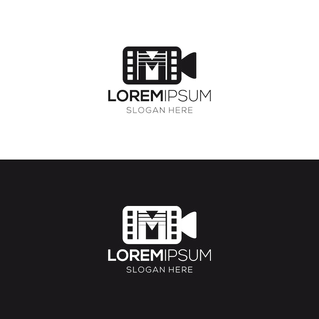 Letter M photography logo design template