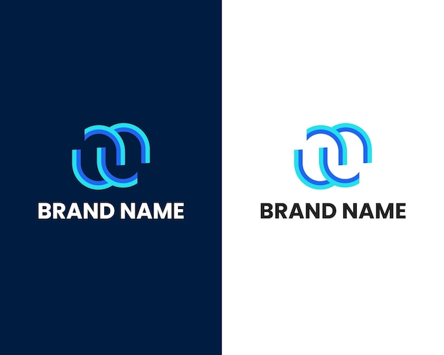 letter m and s modern logo design template