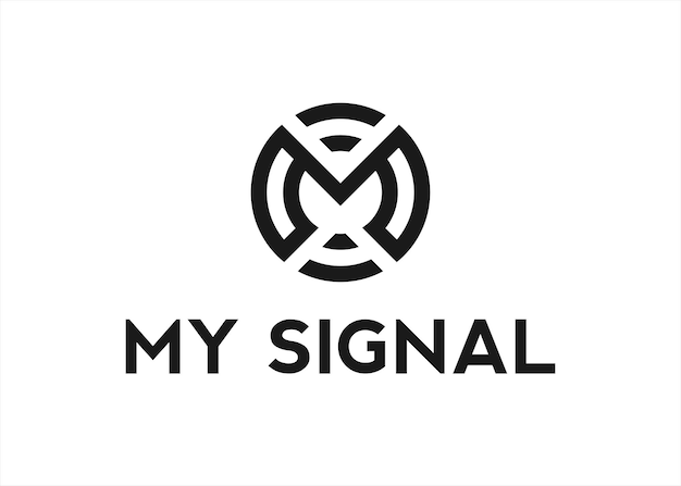 letter m signaal logo ontwerp vectorillustratie