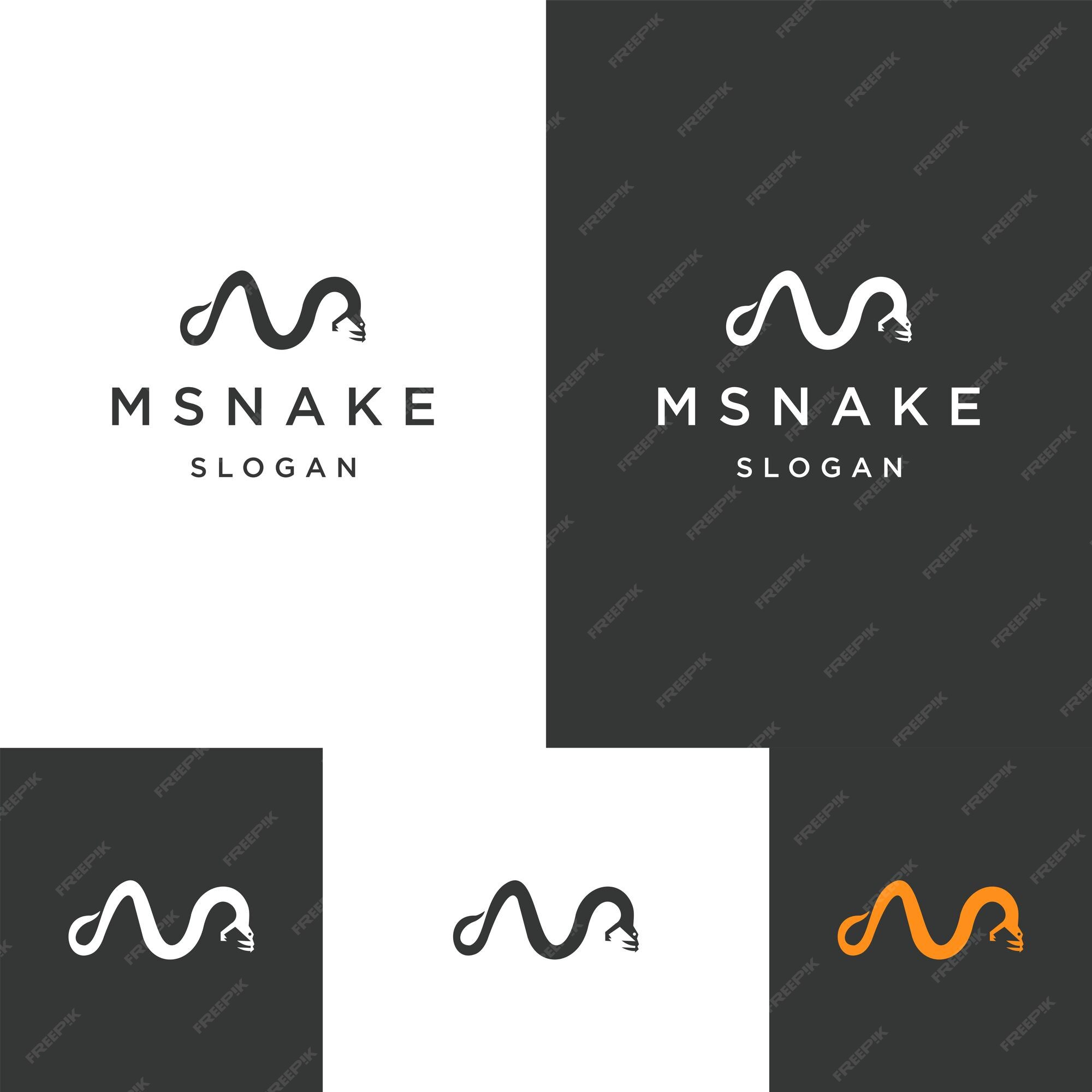 Premium Vector | Letter m snake logo icon flat design template