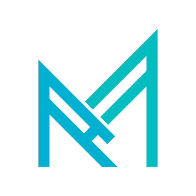 Letter M stijlvol logo