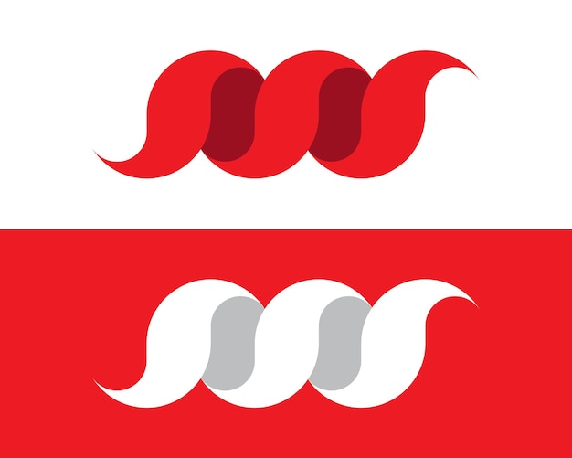 Letter m swirl logo