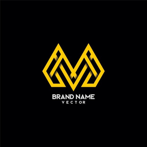Letter M Typography Logo Design