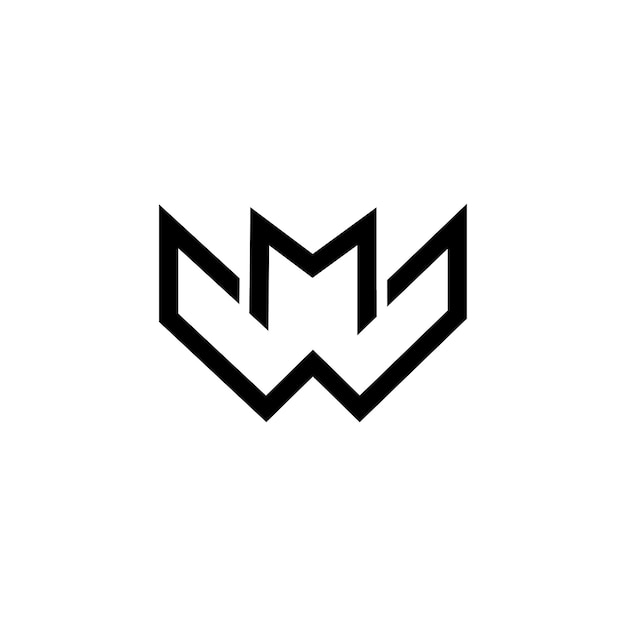 Vector letter m w mw wm logo ontwerpconcept elegant vector logo sjabloon