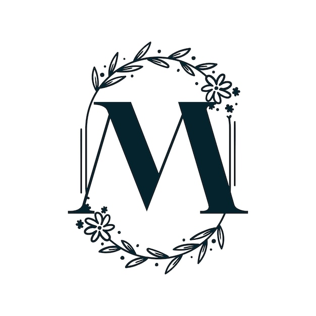 Vector letter m wedding logo