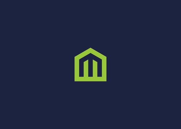 letter m with house logo icon design vector design template inspiration