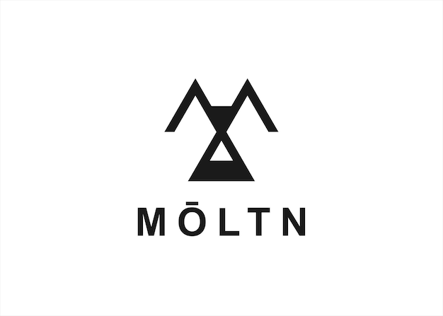 letter m zandloper logo ontwerp vectorillustratie