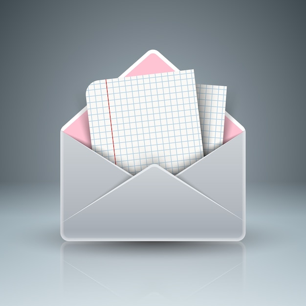 Letter and mail icon