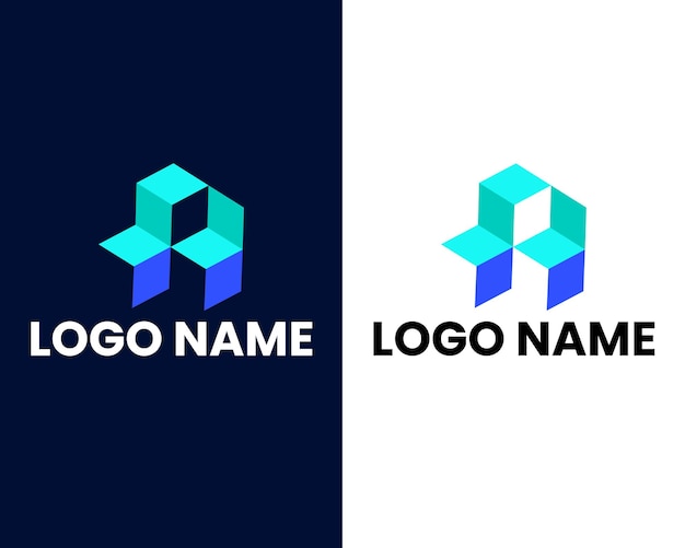 letter a mark modern business logo design template