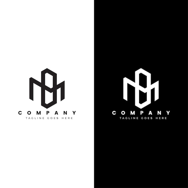 letter mb or bm logo template design