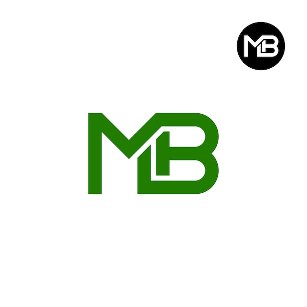 Letter MB Monogram Logo Design Simple