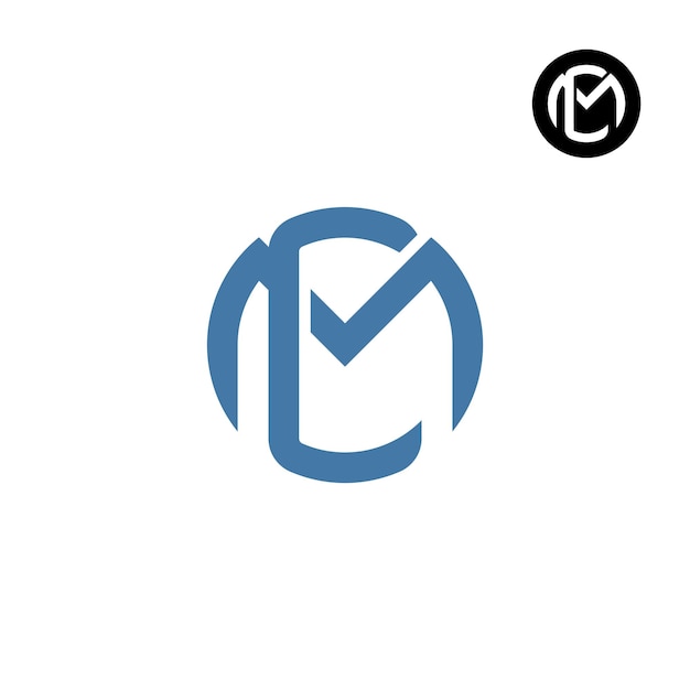 Letter MC CM Circle Vet logo-ontwerp