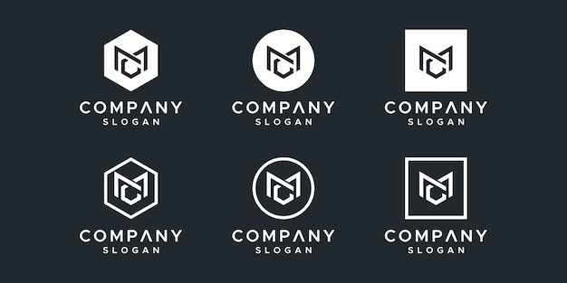 Письмо mc дизайн логотипа
