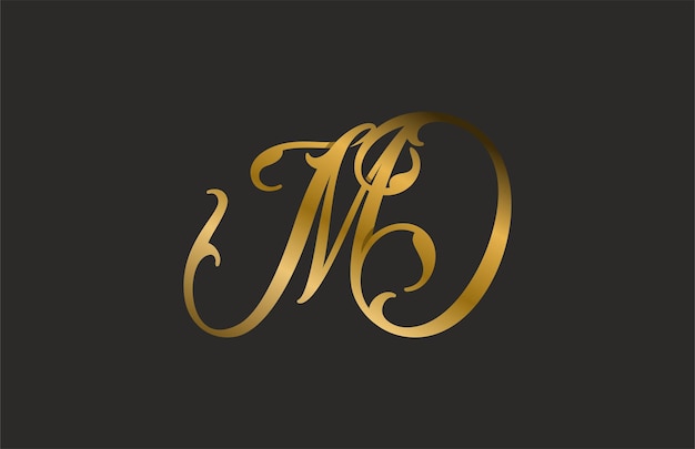 Vector letter md linked artistic logo