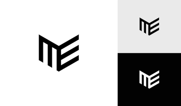 Letter ME monogram logo design vector