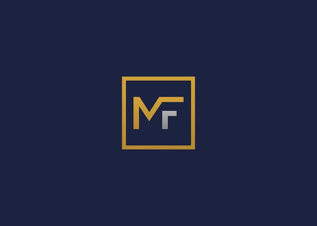 letter mf met vierkante logo icoon ontwerp vector ontwerp sjabloon inspiratie