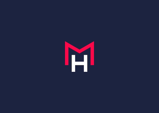 letter mh of hm logo icoon ontwerp vector ontwerp sjabloon inspiratie