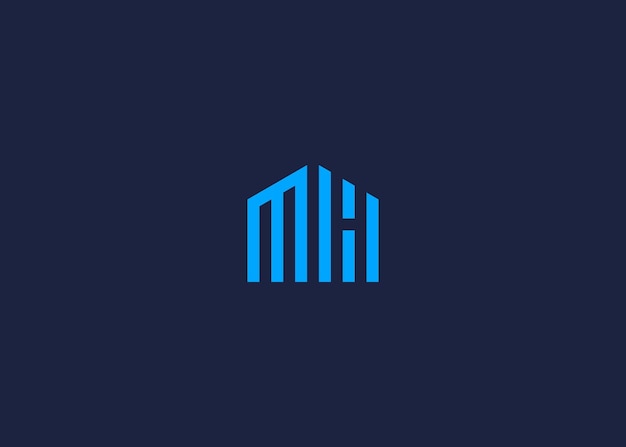 Vector letter mh with house logo icon design vector design template inspiration