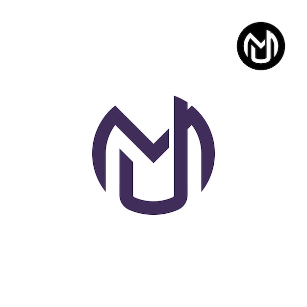 Letter MJ JM Circle Bold logo design