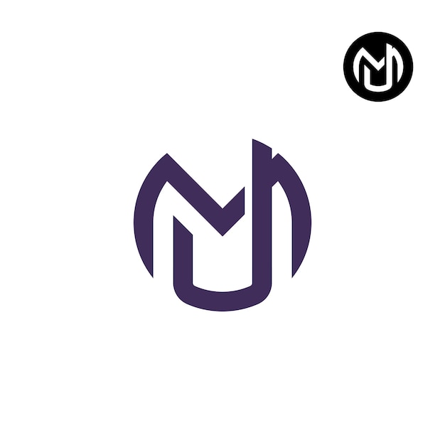 Letter MJ JM Circle Vet logo-ontwerp