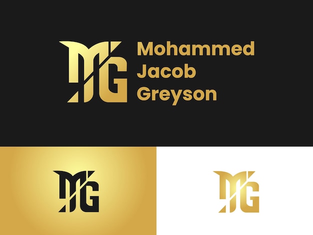 Letter mjg logo design