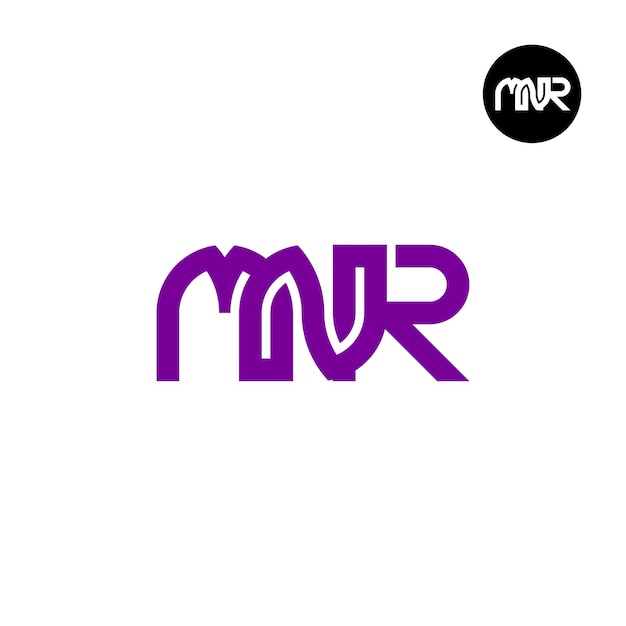 Vector letter mnr monogram logo design