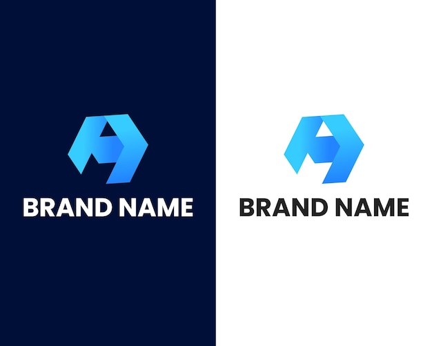 letter a modern logo design template