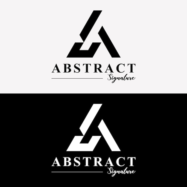 Vector letter a monogram abstract alphabet symbol elegant style logo design vector