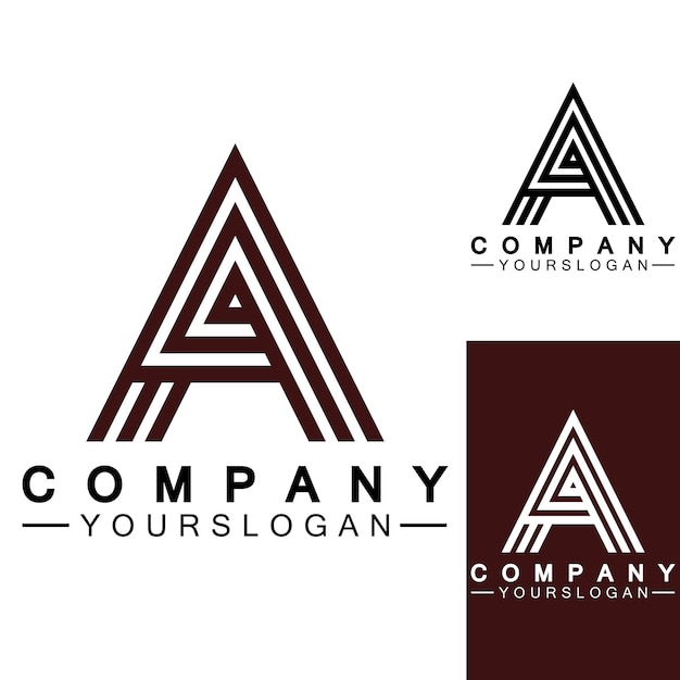 Lettera a monogramma logo design brand identity logos design illustrazione vettoriale modello