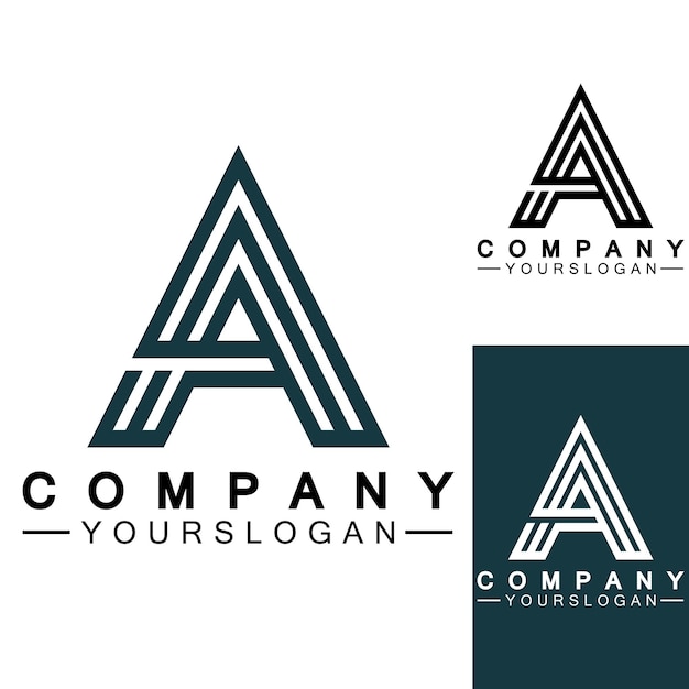 Letter A Monogram Logo Design Brand Identity Logos Designs Vector Illustration Template