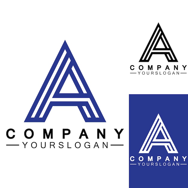 Letter A Monogram Logo Design Brand Identity Logos Designs Vector Illustration Template