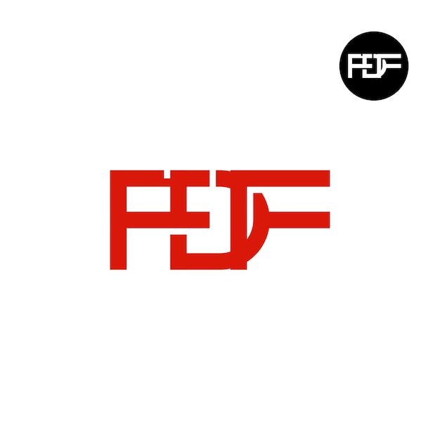 Vector letter monogram logo design van de fdf