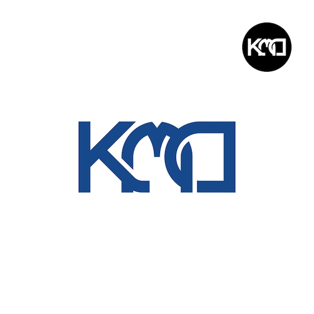 Vector letter monogram logo ontwerp van kmd