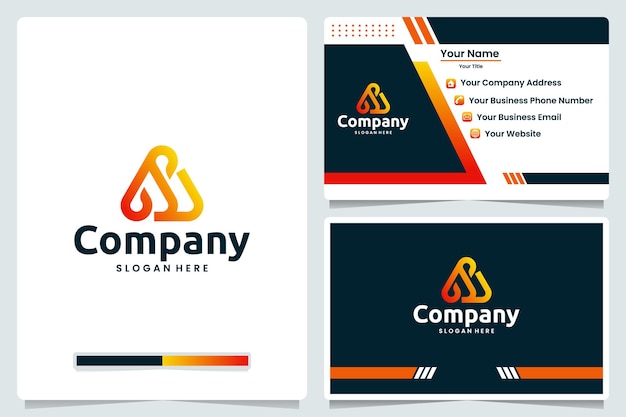 Letter a ,monogram template, logo design and business card