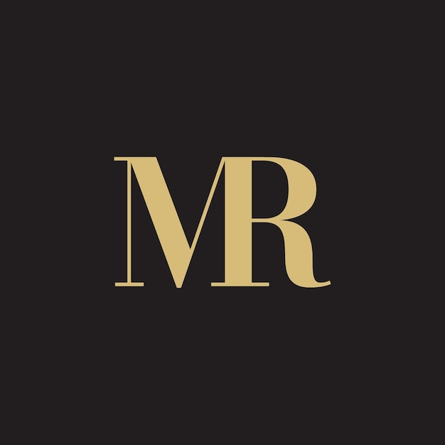 Letter MR Logo Monogram M en R Monogram Ontwerp MR Initialen Letter