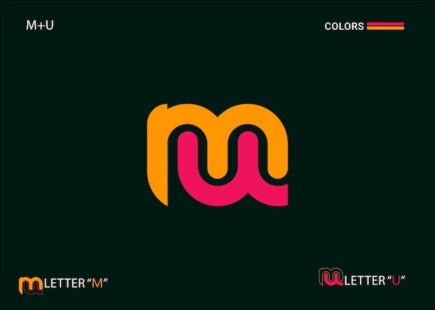 Vector letter mu logo concept voor uw merk