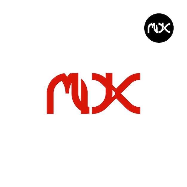 Vector letter mux monogram logo design