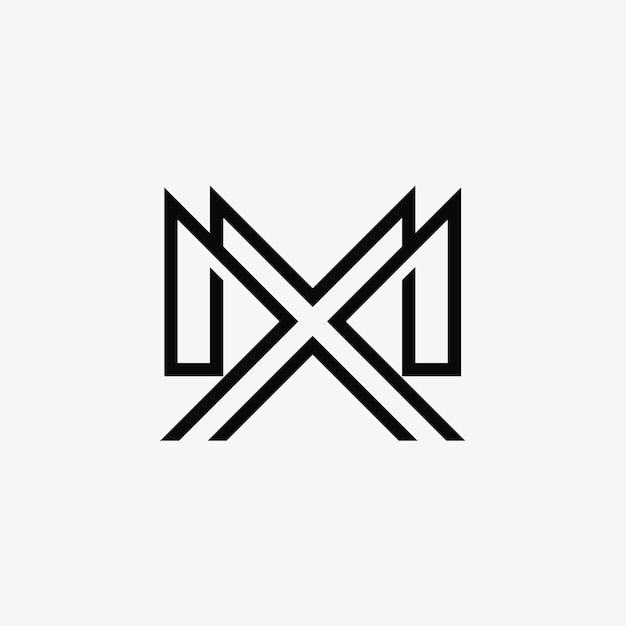 Vector letter mx or xm monogram logo template