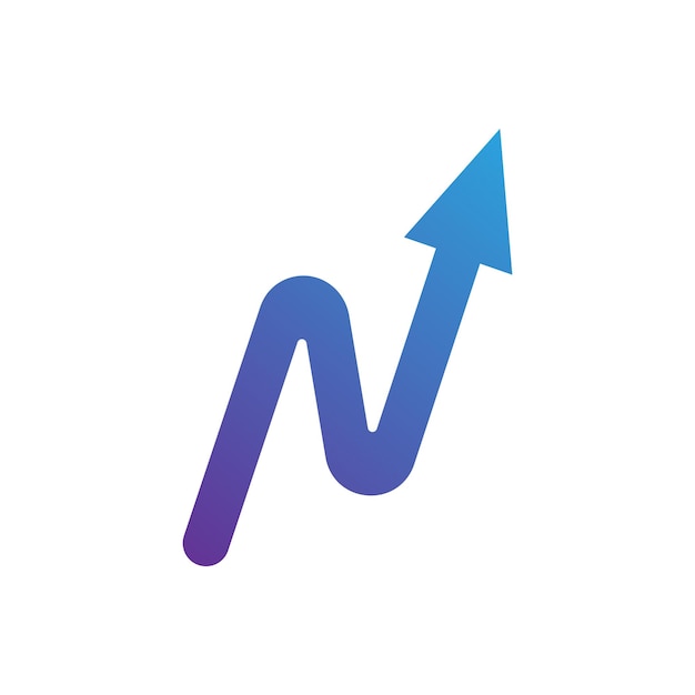 Letter n arrow logo design