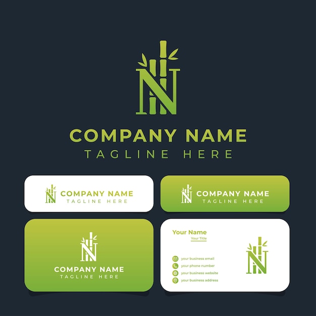 Letter N bamboo logo suitable for any business related to bamboo with N initials