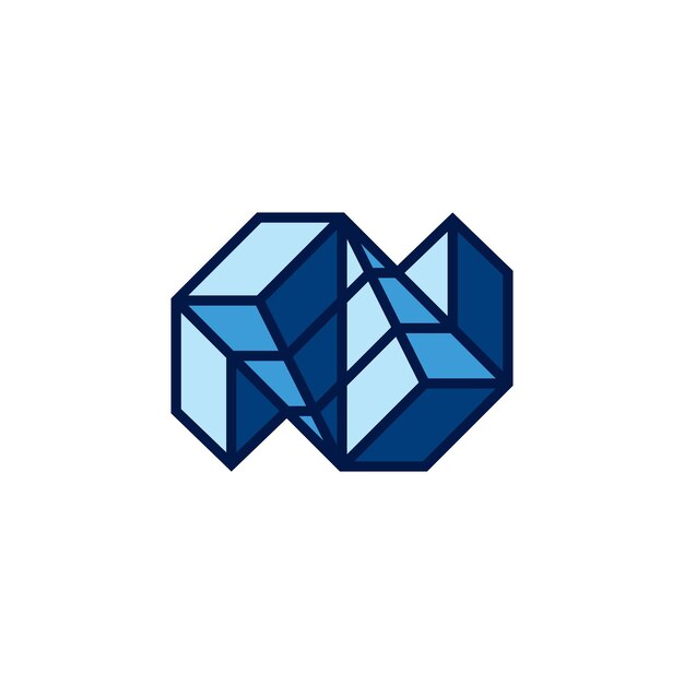 Vector letter n building logo