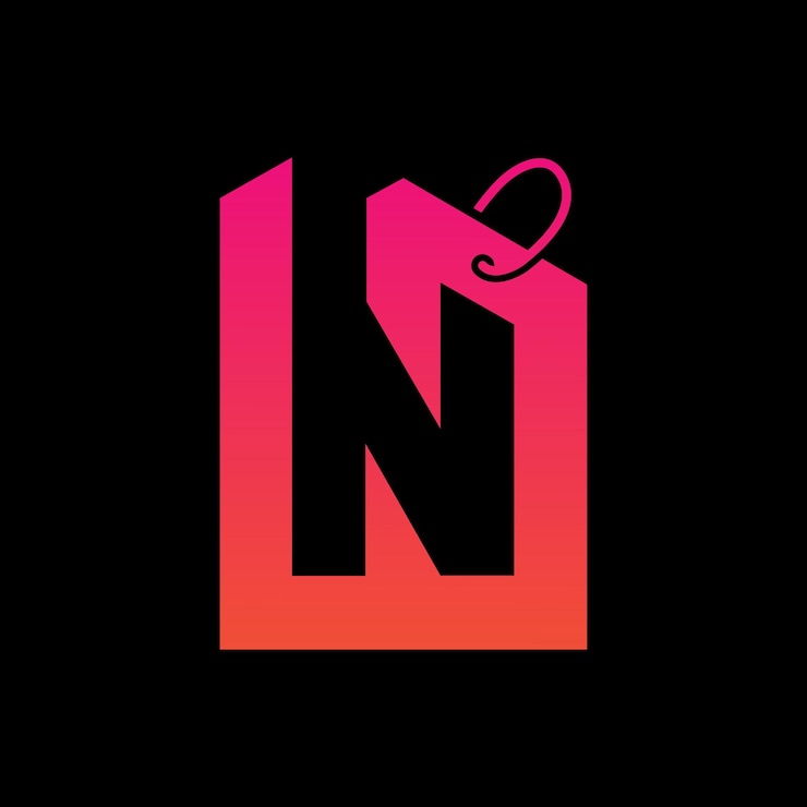 वेक्टर letter n creative shop bag logo design icon