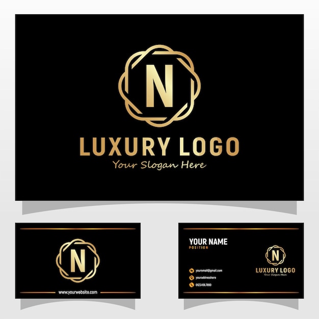 Letter N Elegant Logo Design Template Inspiration Vector Illustration