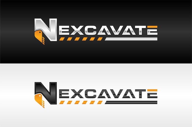 letter N excavator logo