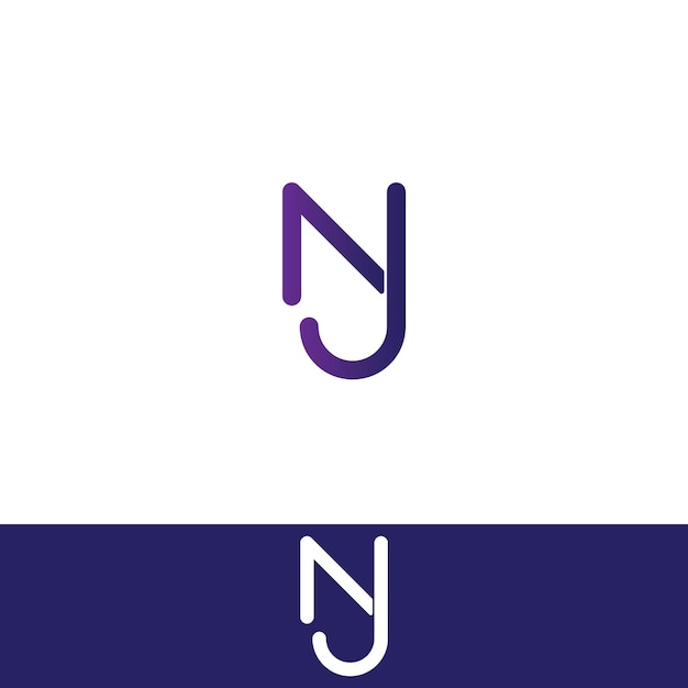 Vector letter n & j logo