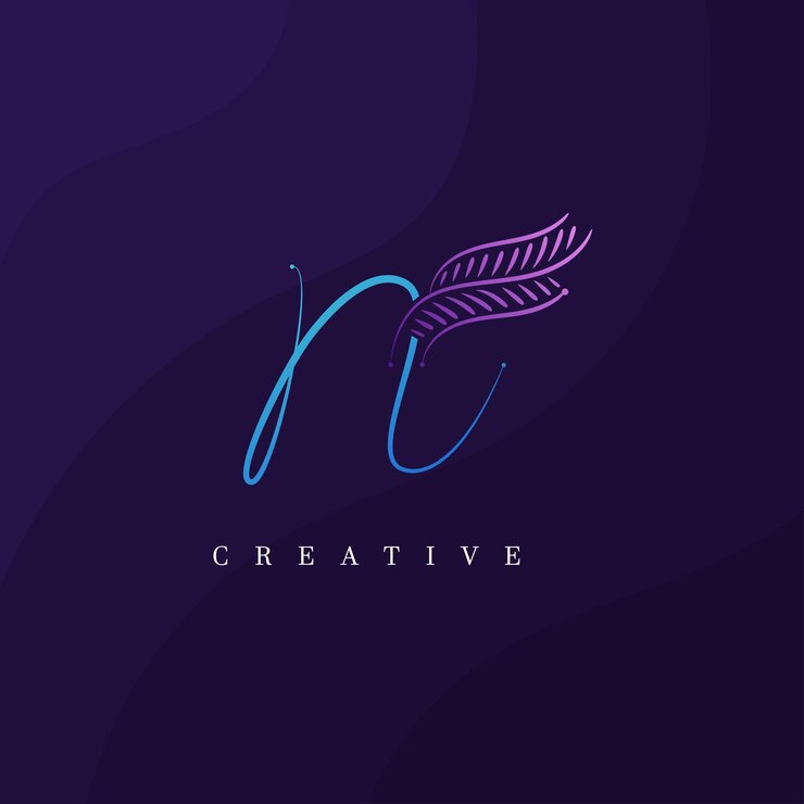 वेक्टर letter n leaf logo for beauty fashion and cosmetics beautiful floral n botanical logo