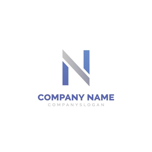 Letter N logo design abstract